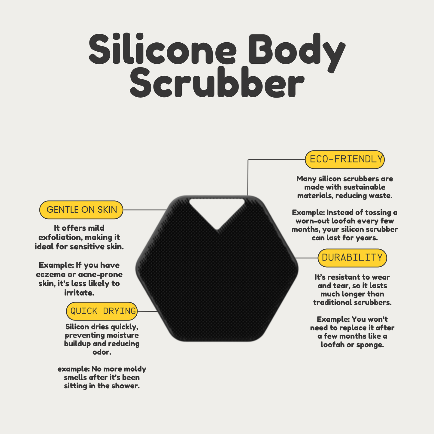 Silicone Body Scrubber Set